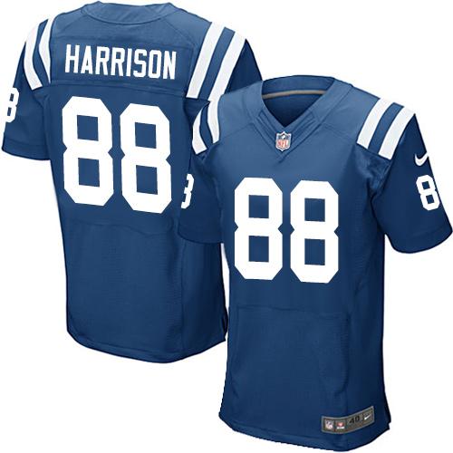Nike Colts #88 Marvin Harrison Royal Blue Team Color Men's Stitched NFL Elite Jersey